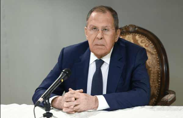 라브로프 러시아 외무장관의 협상 내용 브리핑/사진출처:러시아 외무부