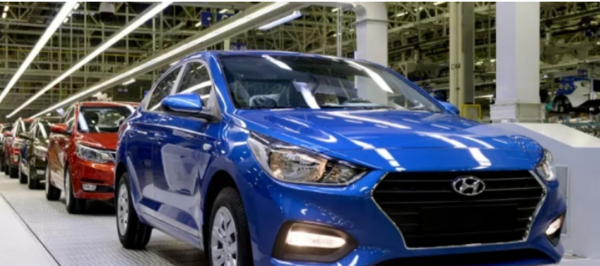 현대차를 생산하던 시절의 상트페테르부르크 공장 모습/사진출처: 현대차&nbsp;