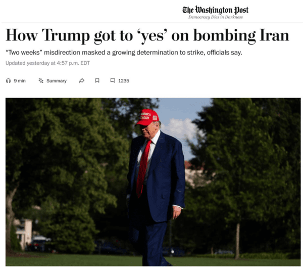 트럼프 대통령의 선택 미 워싱턴 포스트(WP) 캡처&nbsp;