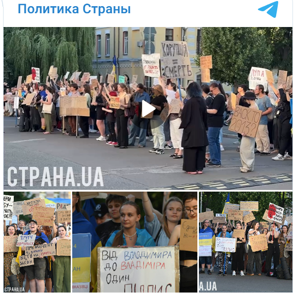 반 젤렌스키 시위 모습/캡처