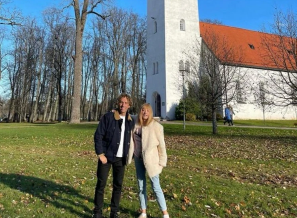 고르데예바와 인터뷰하는 푸가초바(위)와 이스라엘로 이주한 뒤 남편 갈킨과 함께/영상 캡처, SNS