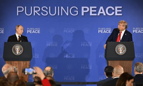 알래스카 미-러 정상회담 후 공동기자회견을 갖는 푸틴-트럼프 대통령/사진출처:크렘린.ru
