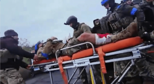 우크라이나군 부상병 이송 장면/사진출처:텔레그램 영상 캡처