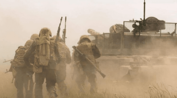 2023년 8월 라보티노를 향해 진격하는 우크라이나군/사진출처:우크라 합참(총참모부) 페북