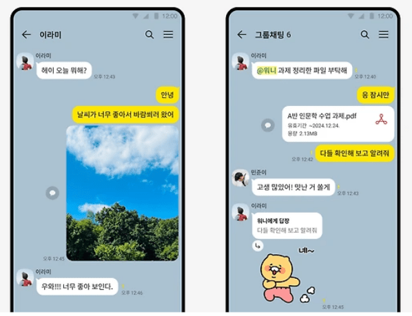 한국의 카톡/카톡 홈페이지